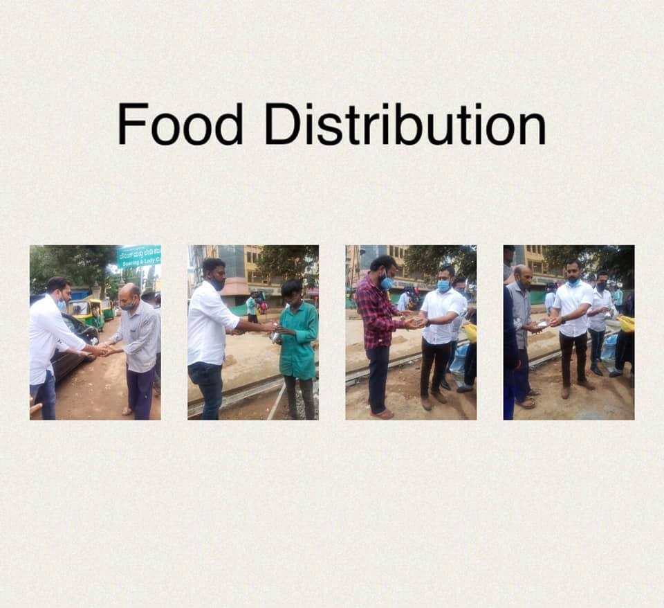 Community members receiving support
